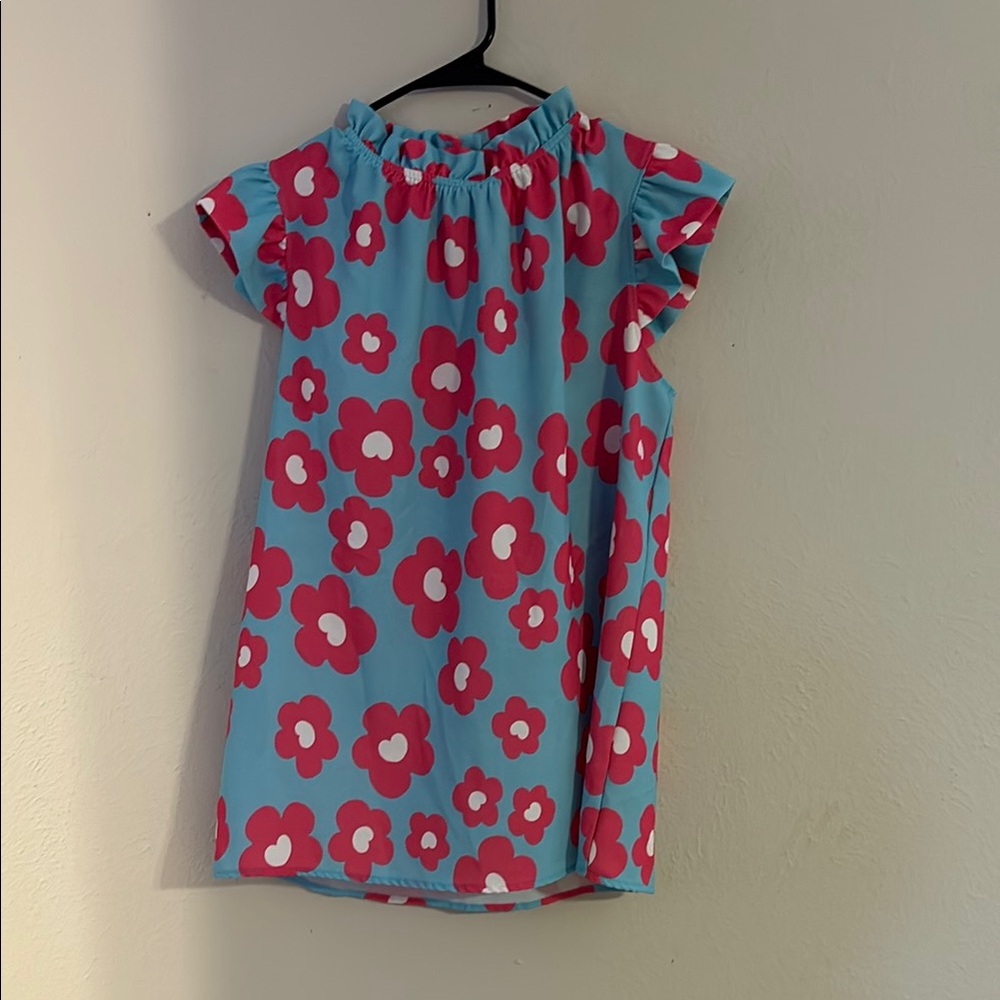 Floral Blue and Pink Dress